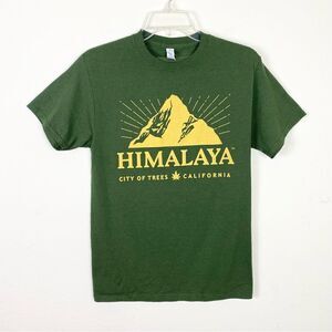Himalaya City of Trees California Green & Yellow Graphic Tshirt